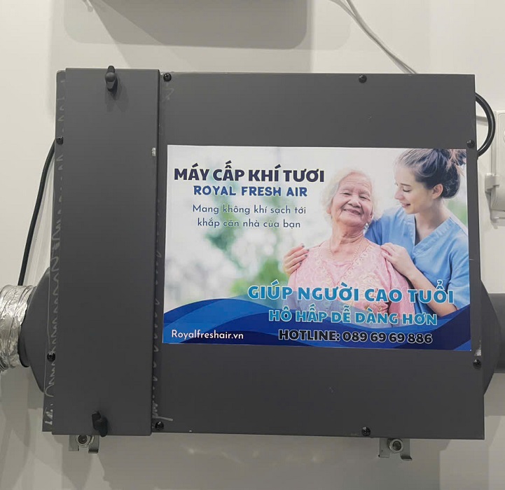 Máy cấp khí tươi sạch Royal Fresh Air 1 chiều lưu lượng gió 160m3/h